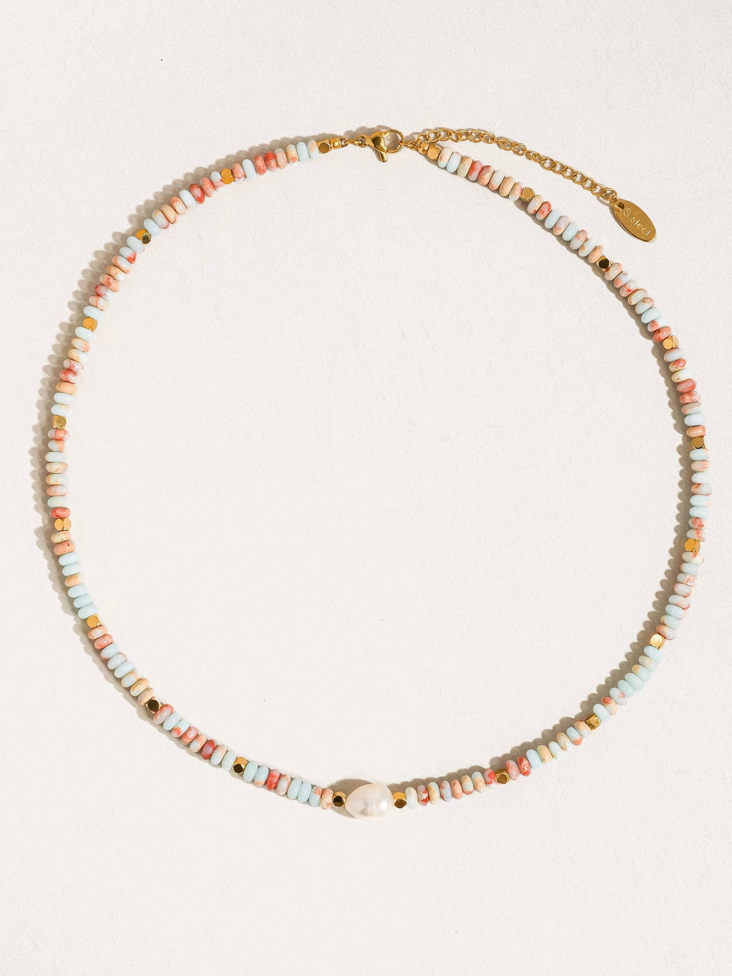 Boho Beaded Pearl Necklace