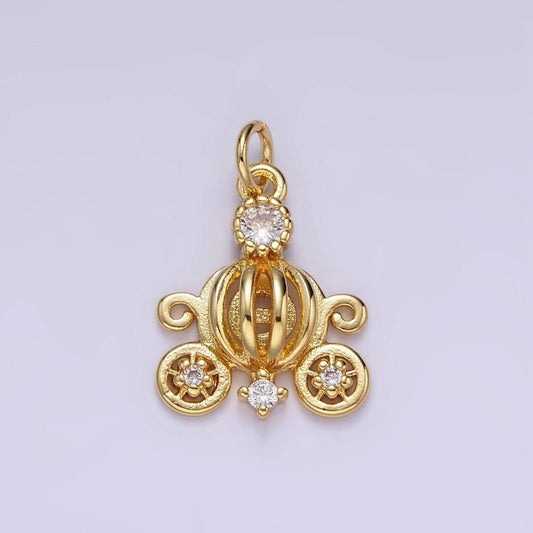 Open Carriage Charm 24k Gold Filled