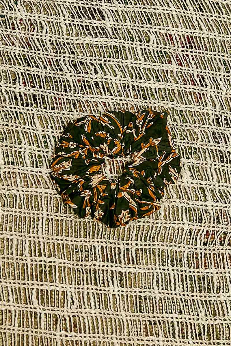 Floral-Print Scrunchie Hair Band