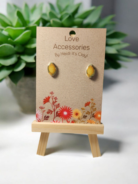 Vintage Lemon Stud Earrings