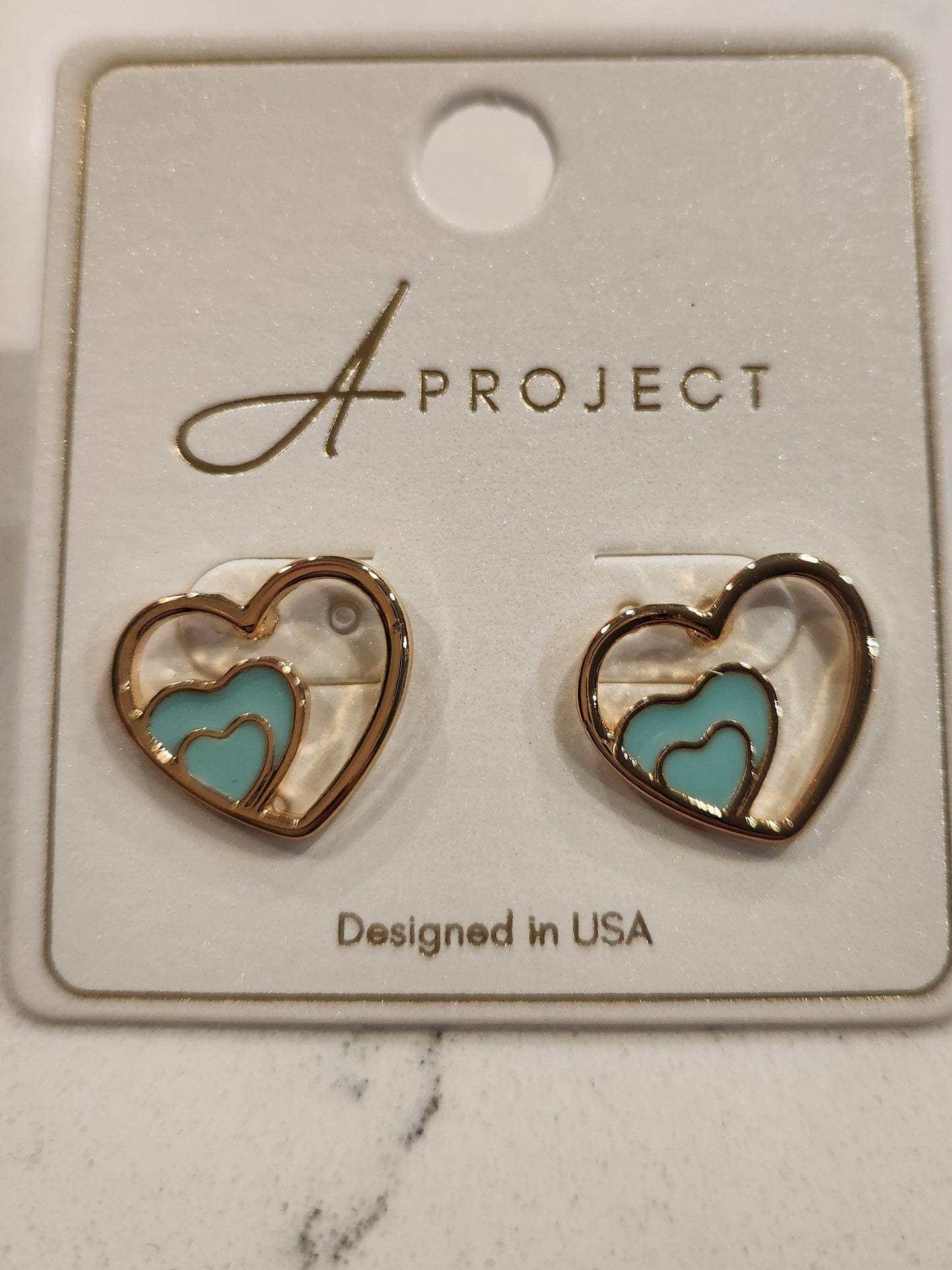 Heart of Gold stud earrings