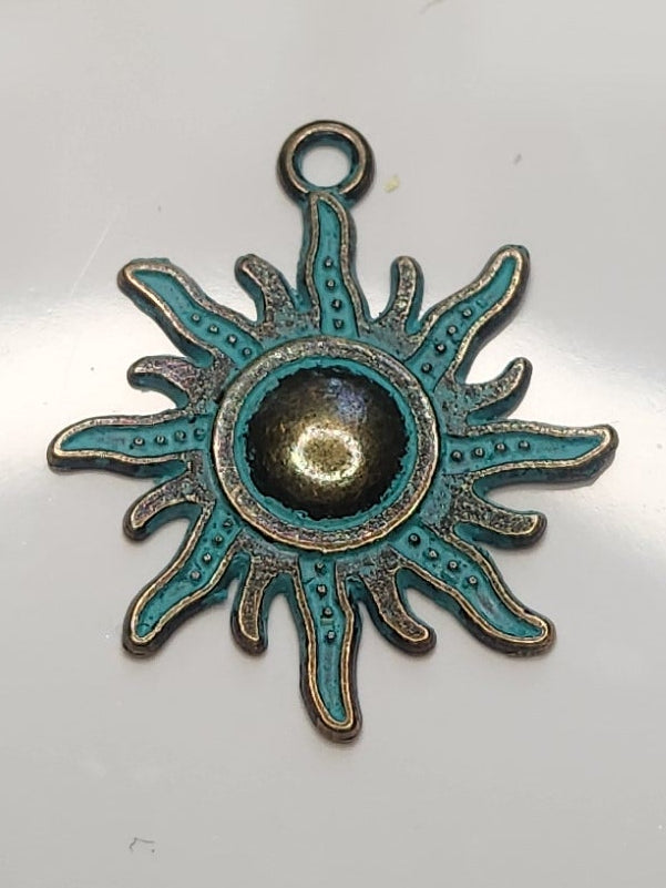 Sun metal charms