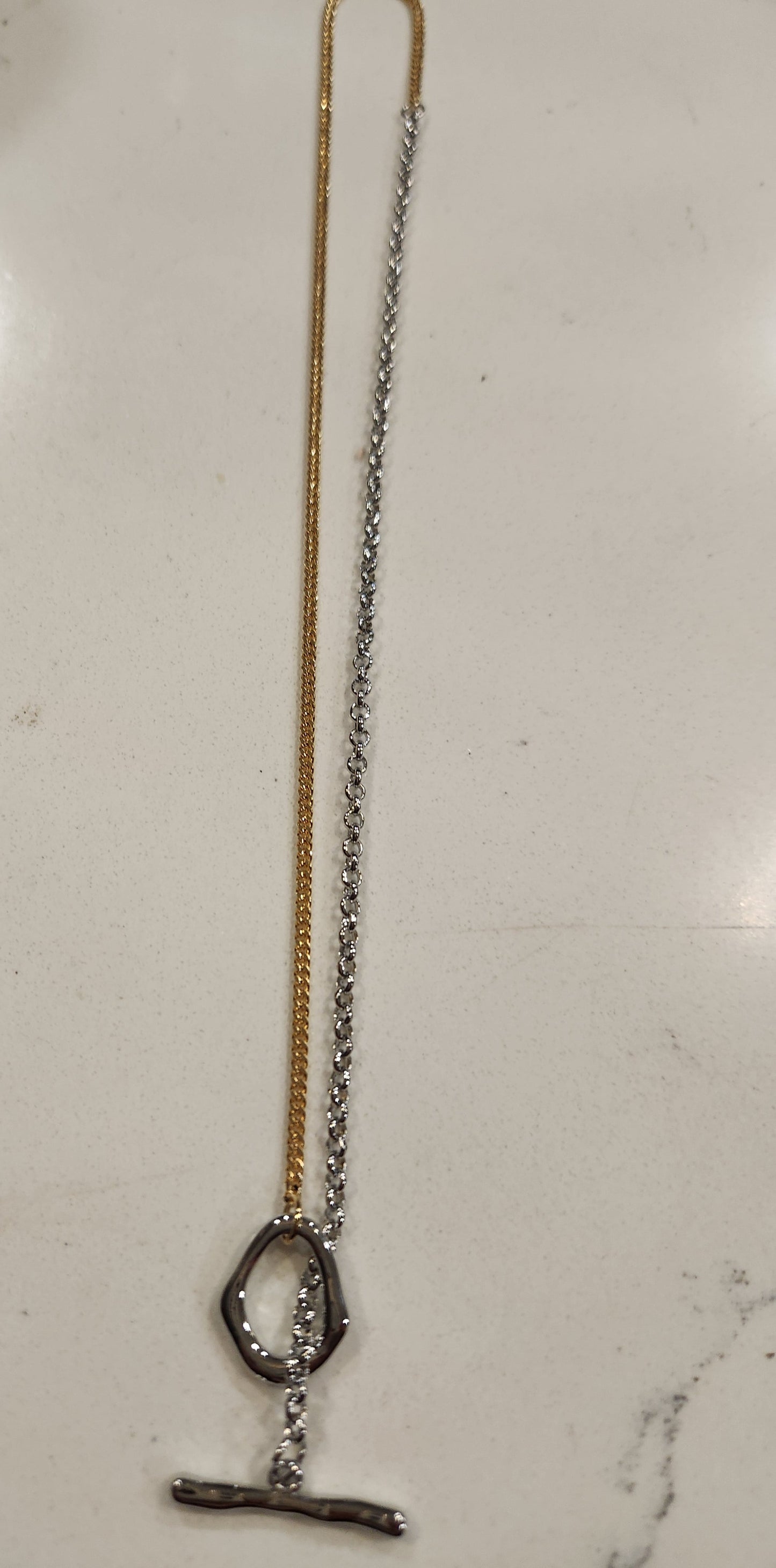 Golden Lariat Toggle Necklace