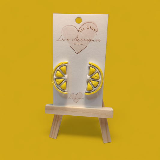Lemon Slice Stud Earrings
