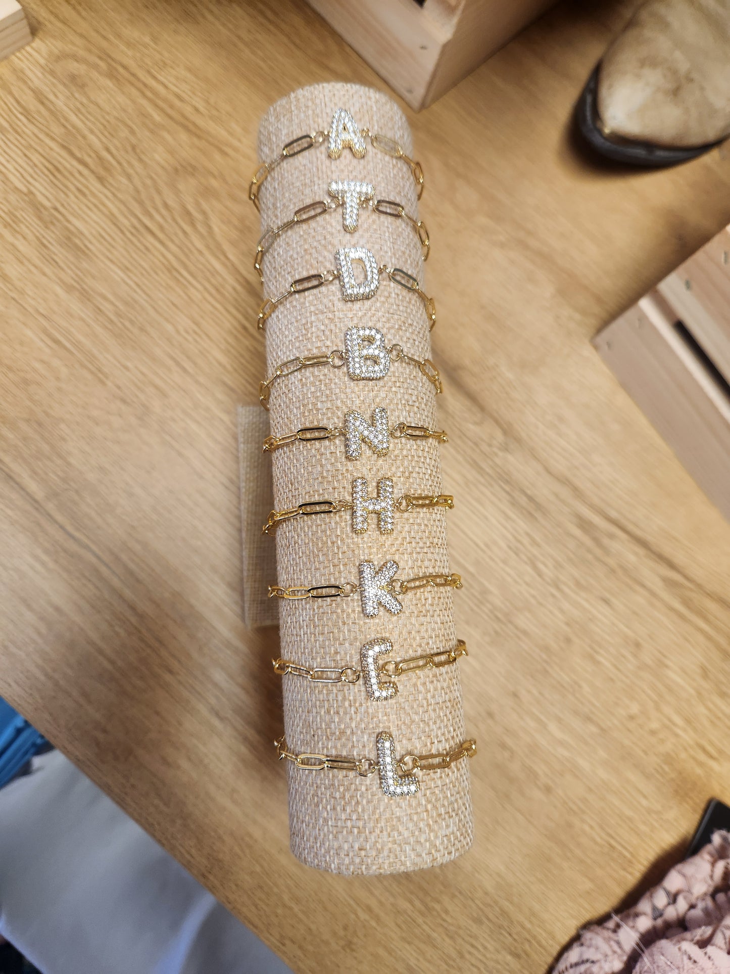 Bubble Initial Bracelet