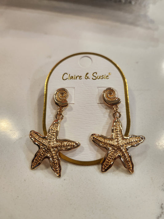 Big Beautiful Star Fish Earrings