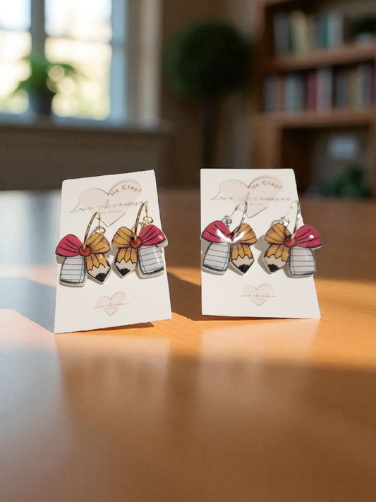 Limited Edition Pencil/Paper Hoop Earrings