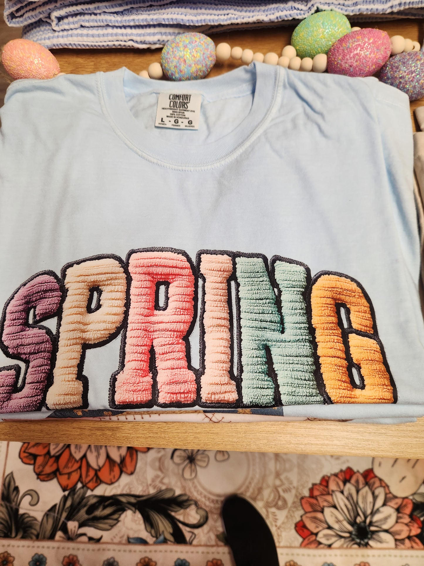 Sky Blue Spring Boxy Tee