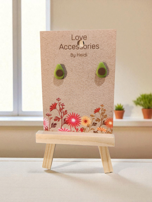 Avocado stud earrings