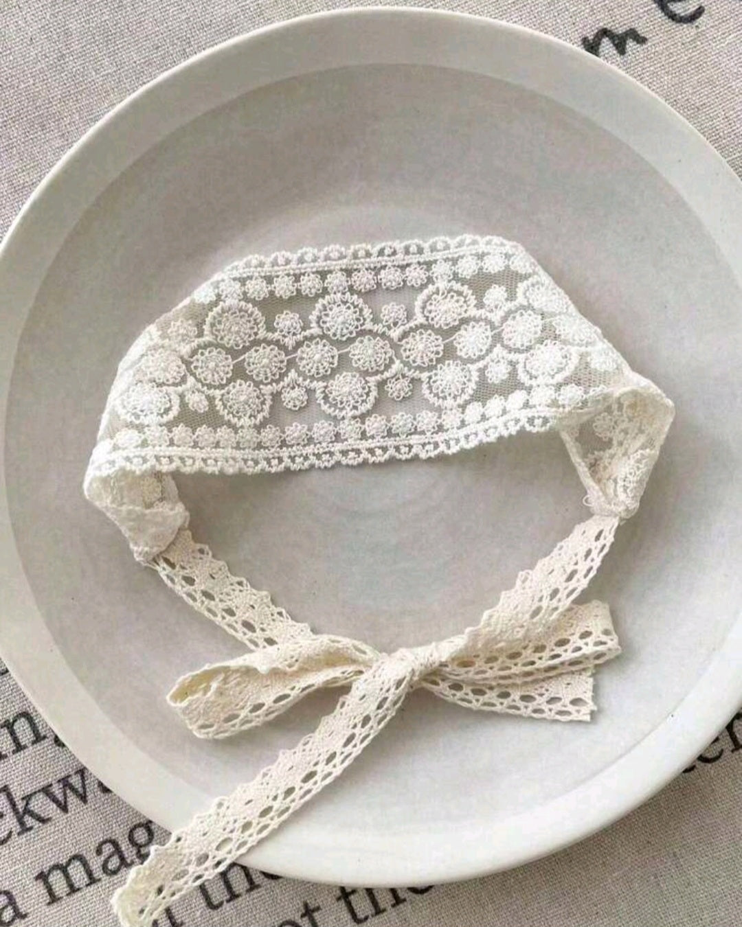 Vintage Floral Lace Soft Head Tie 4pk