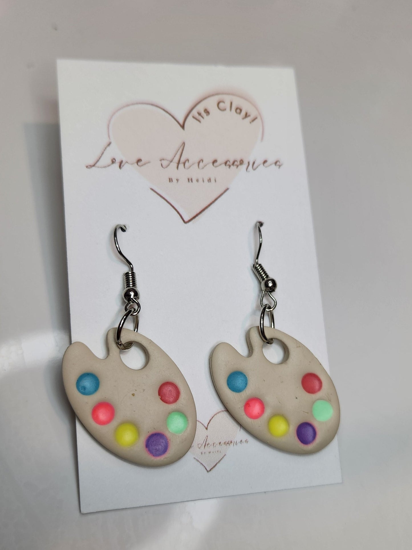Artist Pallet Dangle Earrings