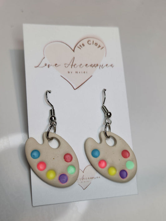 Artist Pallet Dangle Earrings