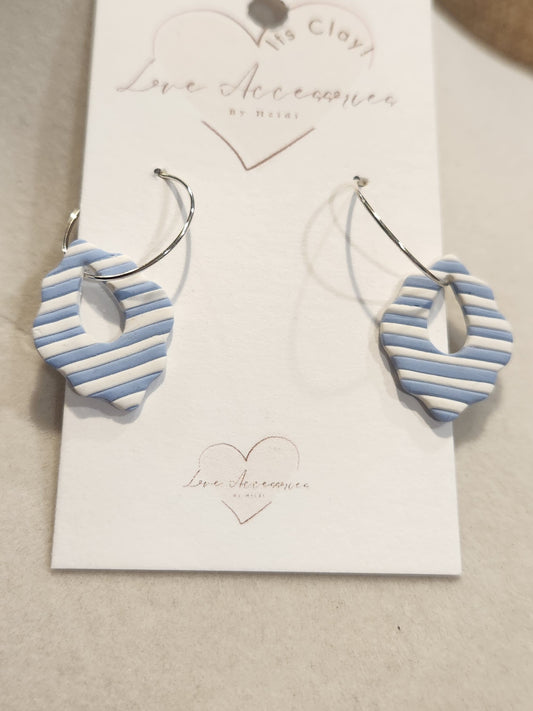 Coquette Blue Style Hoop Earrings