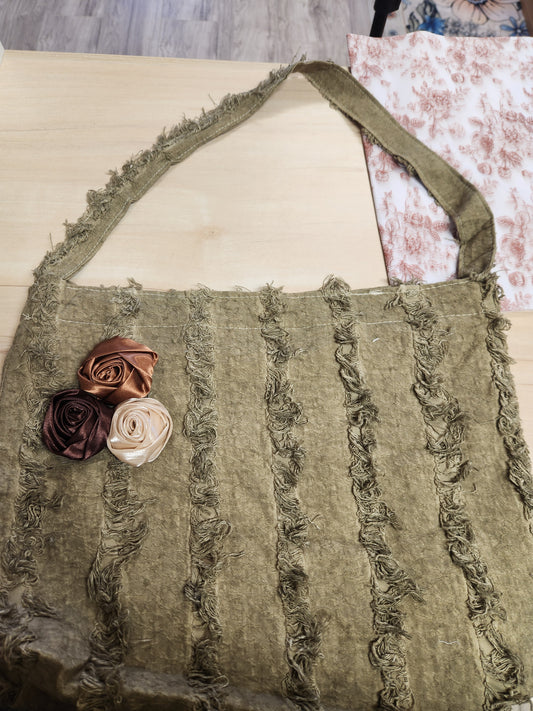 Rosette Garden Boho Tote