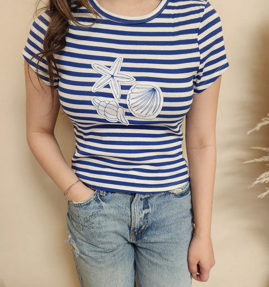 Oceans Striped Tee