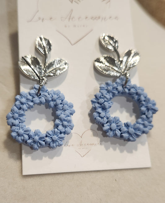 Forget Me Not Wreath Earrings