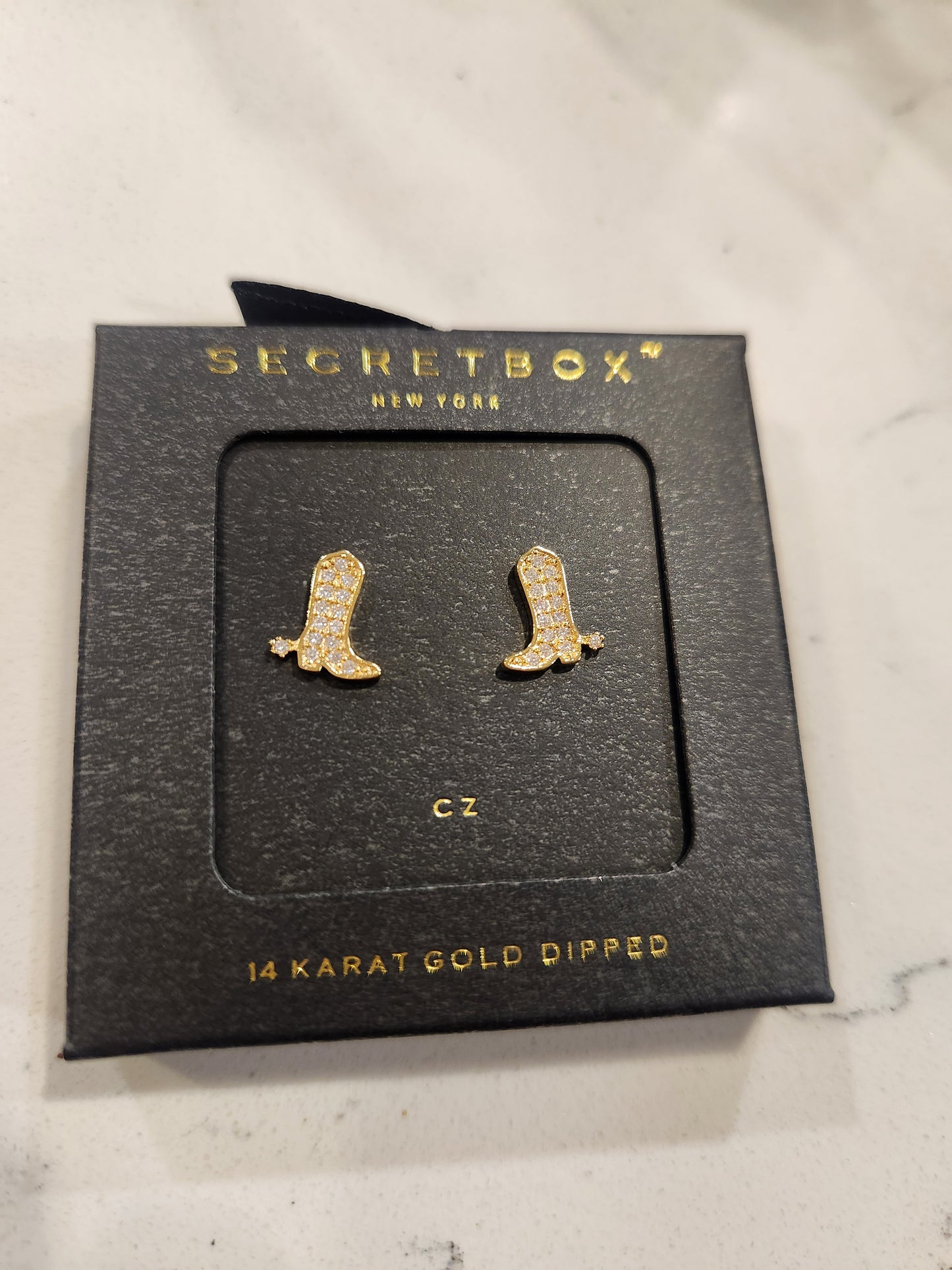 Sparkle Boots Stud Earrings