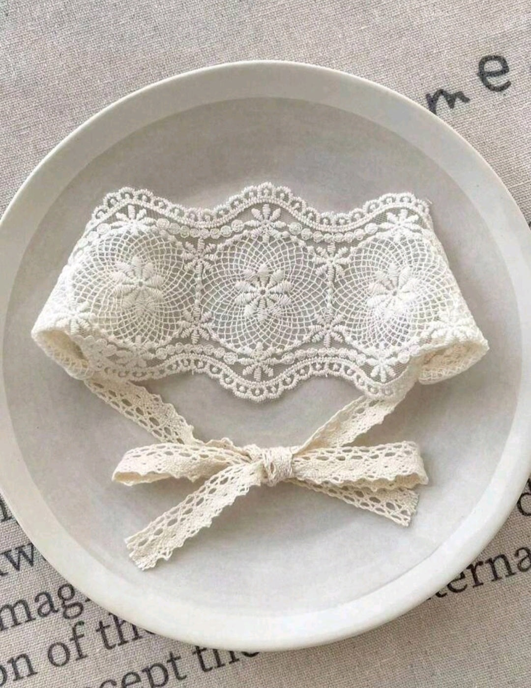 Vintage Floral Lace Soft Head Tie 4pk