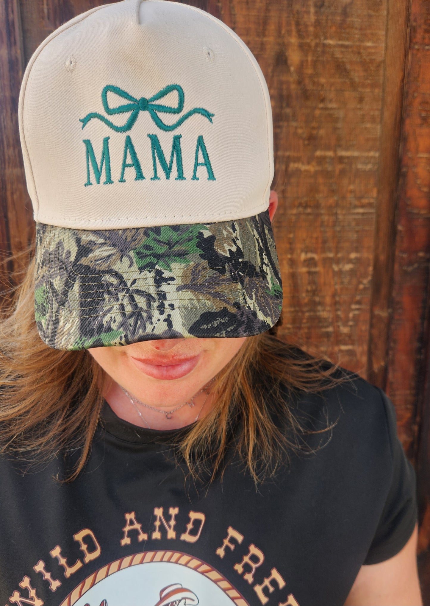 Mama Camo Bow Hat