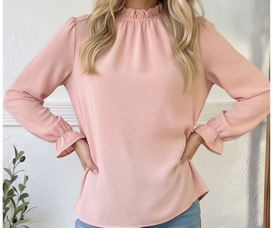 Woven Blouse in Blush
