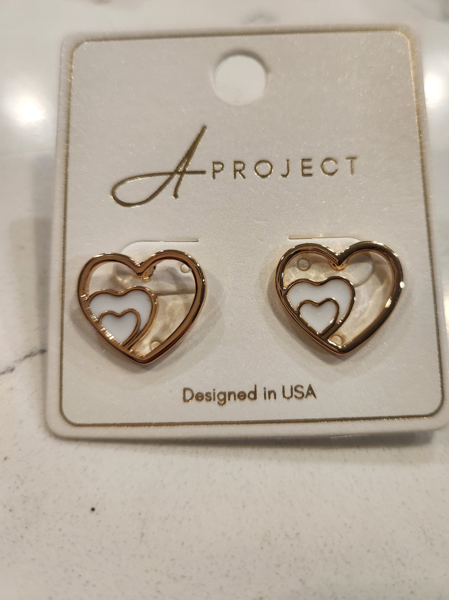 Heart of Gold stud earrings