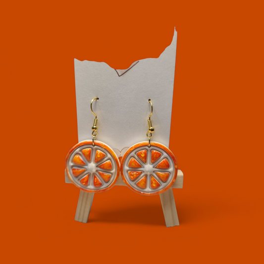 Whole Orange Slice Dangles