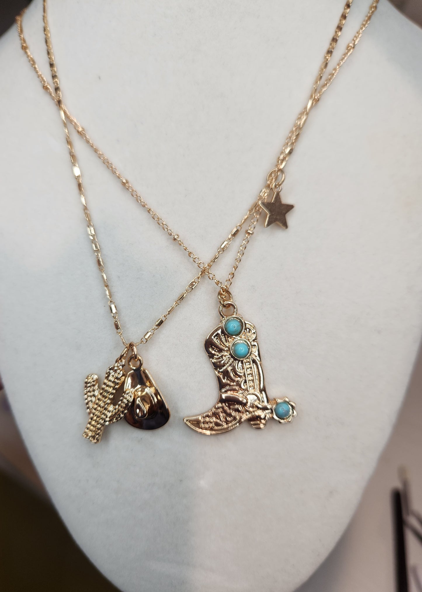 "Im Coming Home" 2pc Gold plated Necklaces