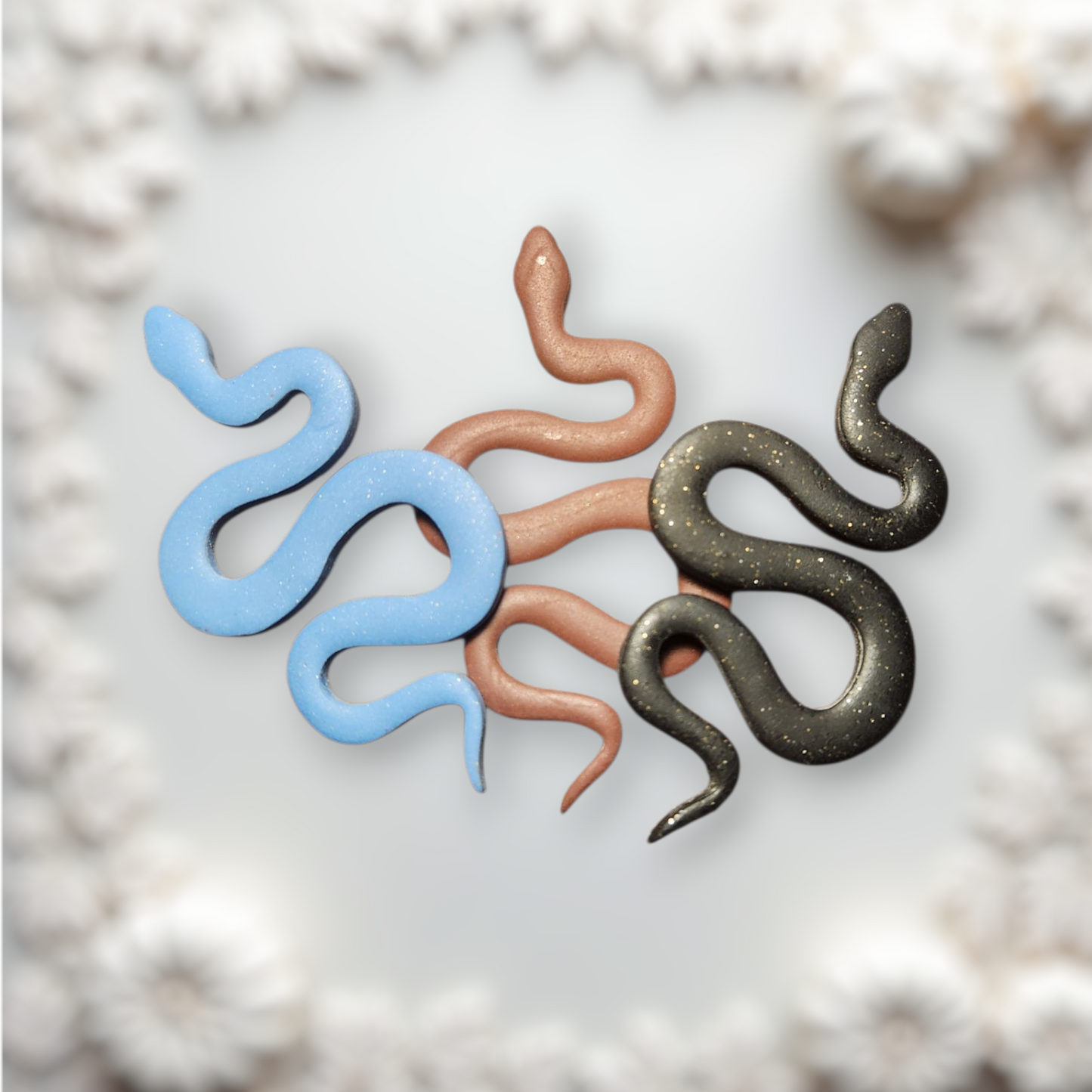 Snake Book Mark in Glitter Black Color