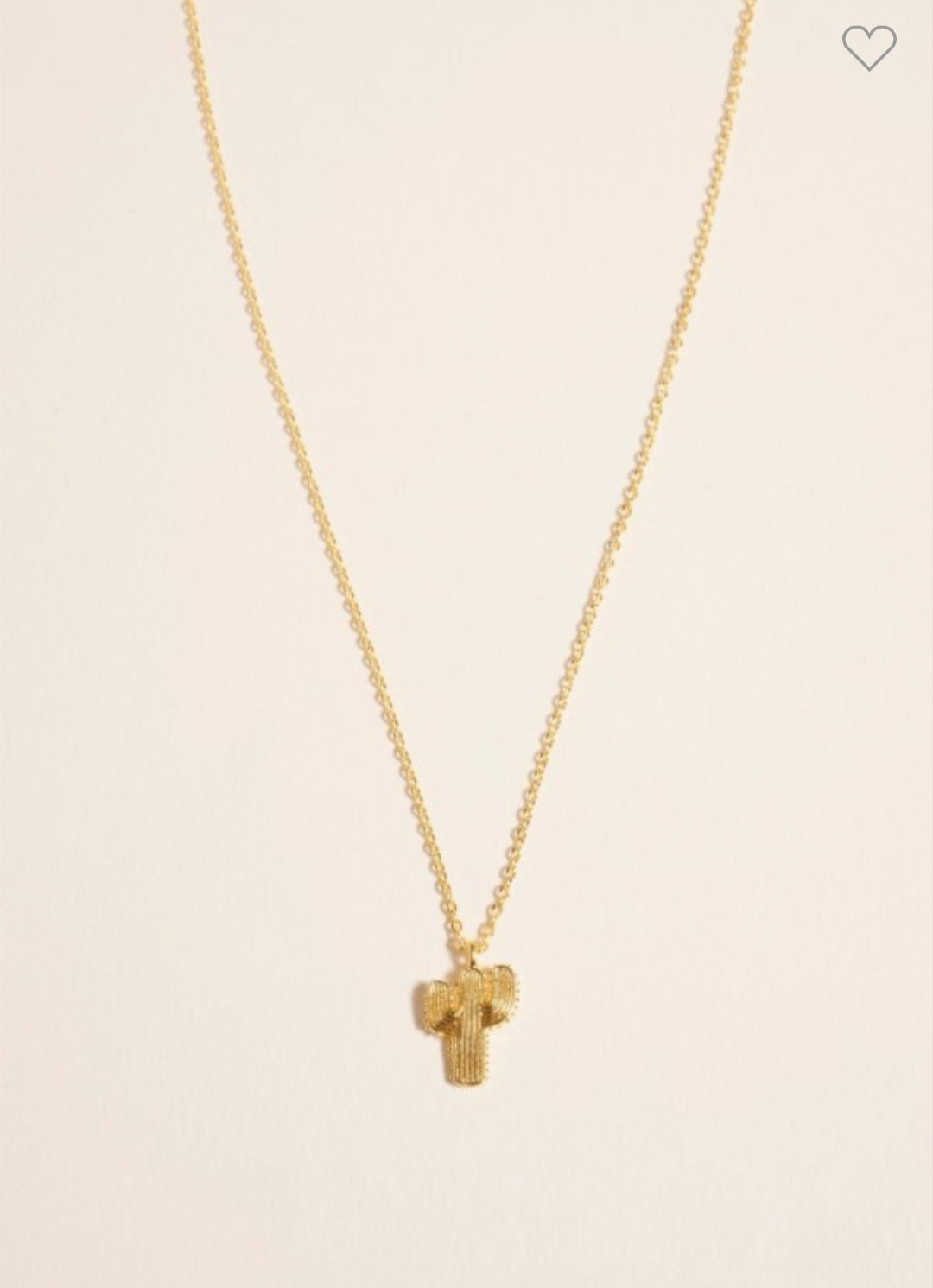 18k Gold Cactus or Carrot pendant dainty necklace.