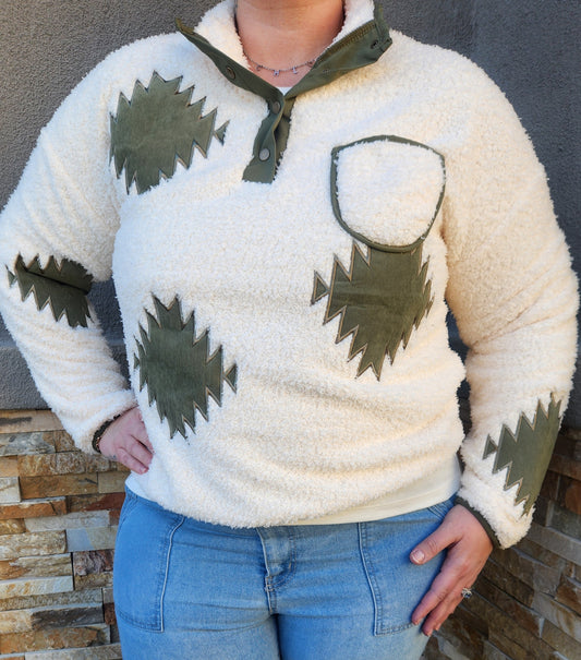 Huckleberry Fleece Crop Pullover