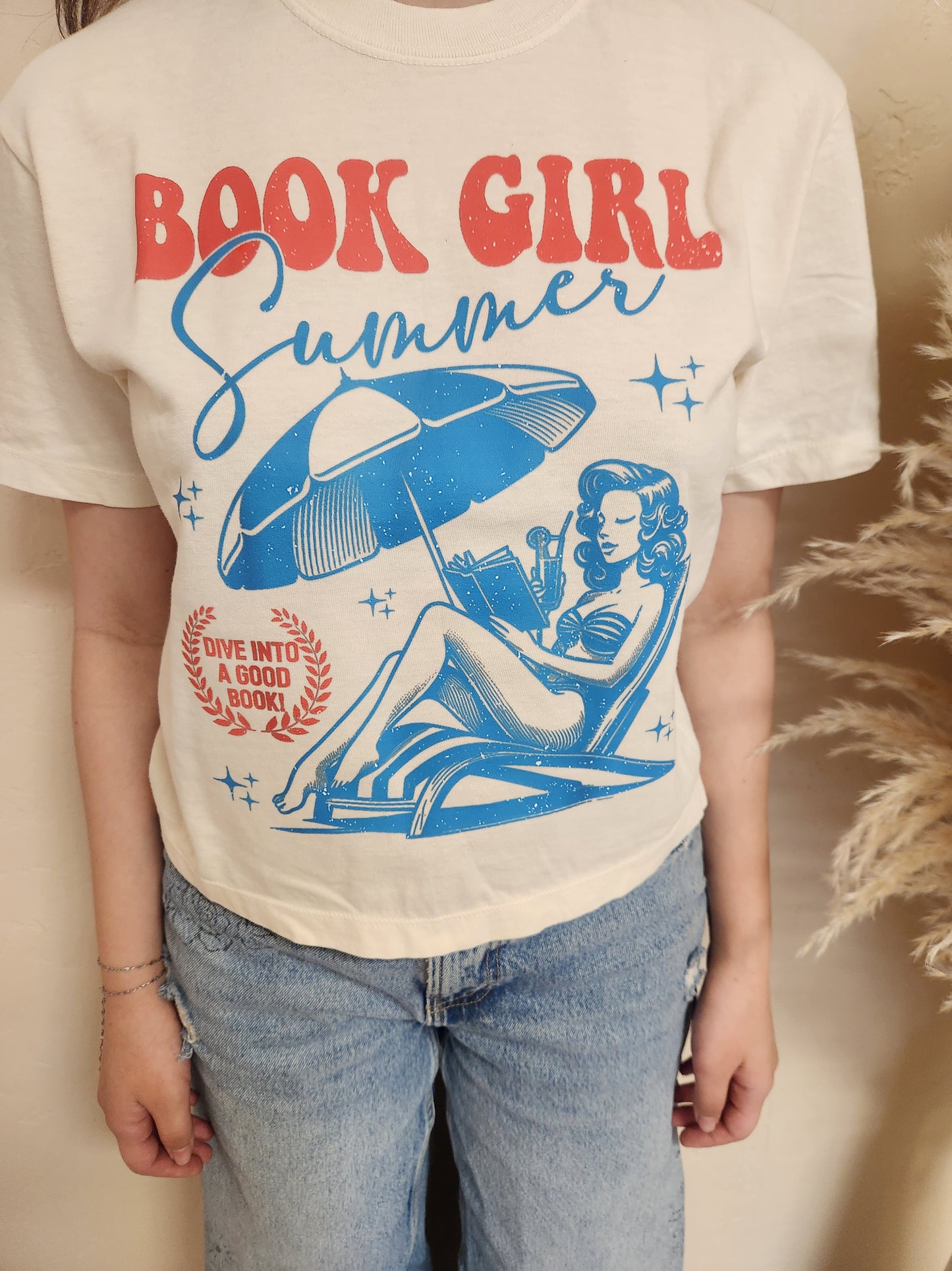 Book Girl Summer Boxy Tee