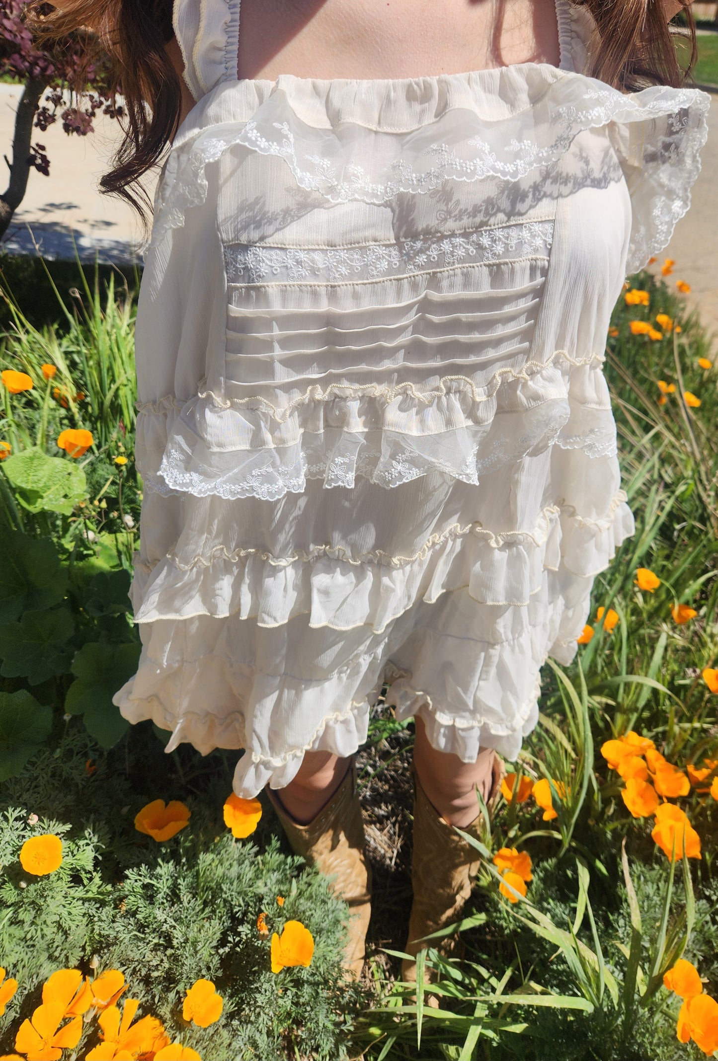 Cottage Lace Ruffle Mini